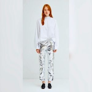 MM6 Maison Margiela Silver Foil Pant